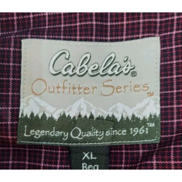 ! Cabela's Men’s Size XL Outfitter Series Plaid Long Sleeve Button Down Shirt - Picture 3 of 5